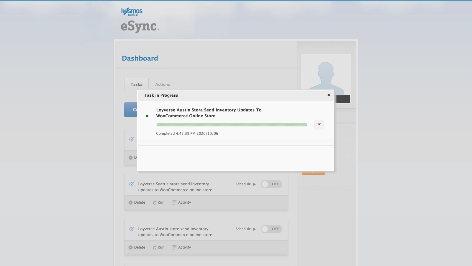 Sync in progress