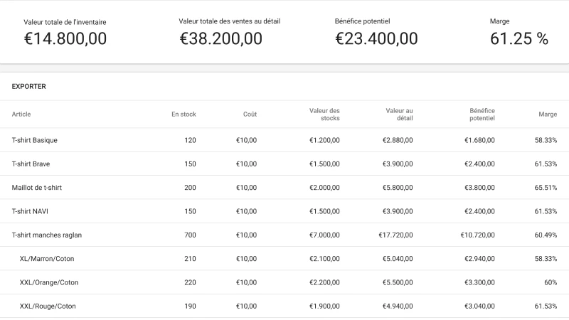 Gestion des stocks