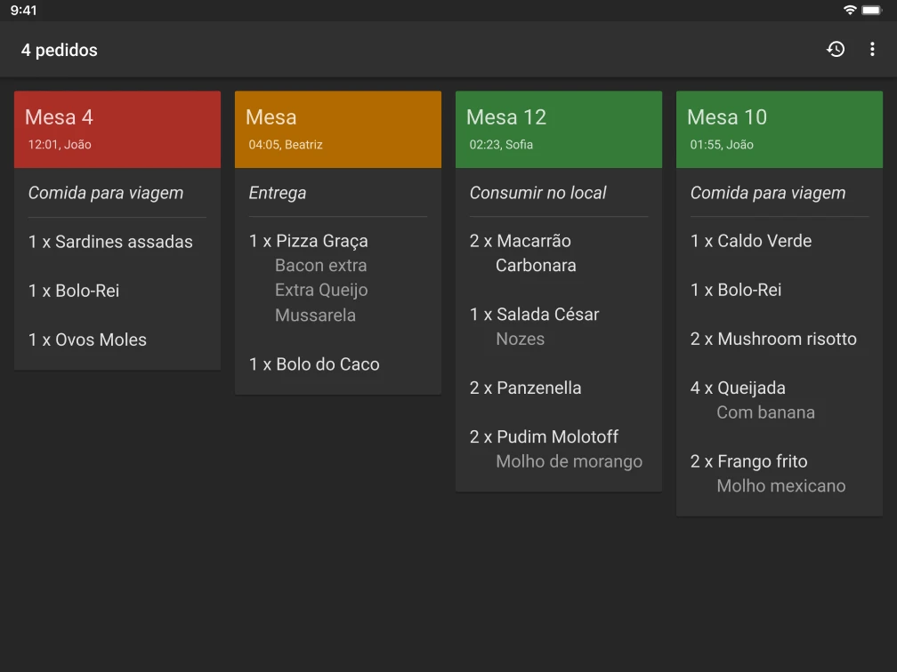 KDS Tema escuro