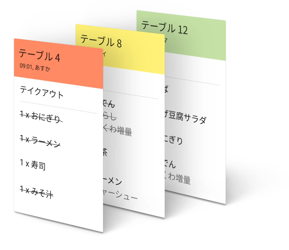 KDS 紙も混乱も少なくて済む