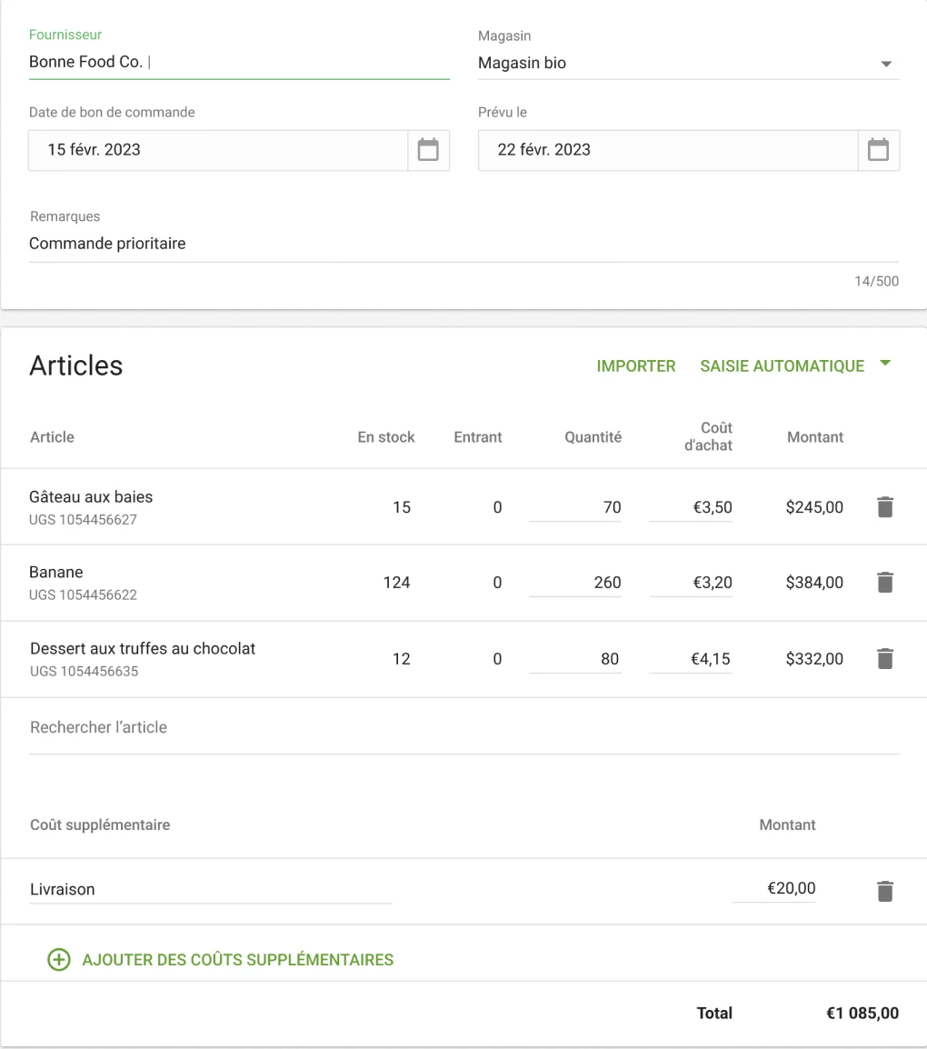 Loyverse Bons de Commandes