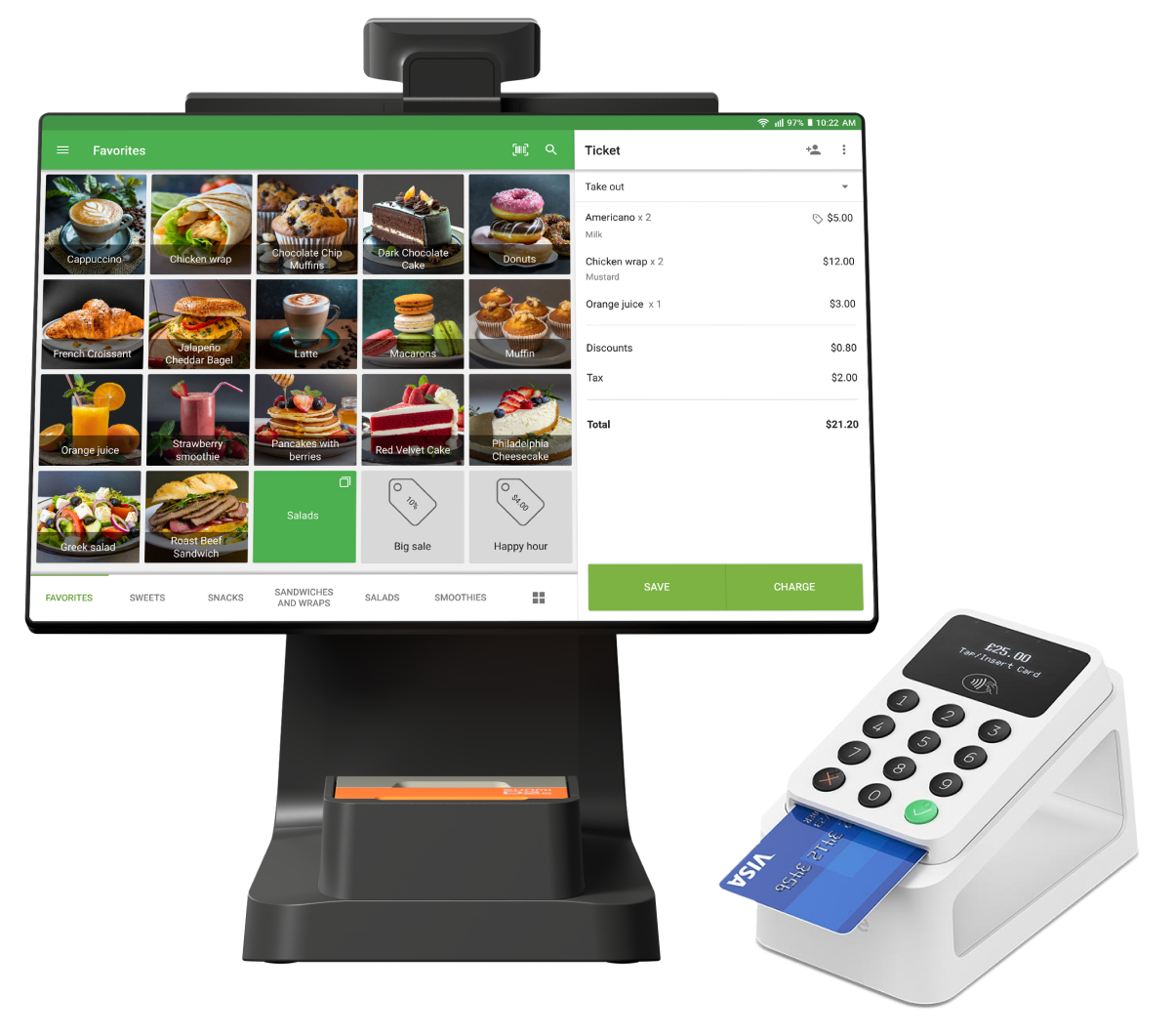 Pagamentos seguros com o Loyverse POS e o Zettle